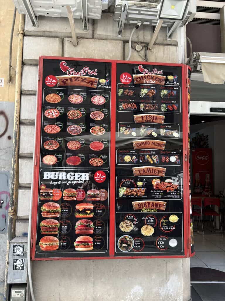 Peri peri grill menu